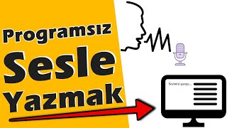 SESİ YAZIYA ÇEVİRME PROGRAMSIZ  ÇOK KOLAY💯 [upl. by Ellenehs]