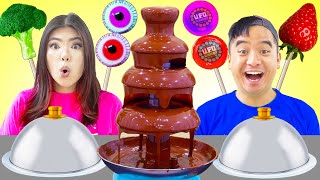 CHOCOLATE FONDUE ASRM MUKBANG CHALLENGE FOR 24 HOURS  LAST TO STOP EATING WINS BY SWEEDEE [upl. by O'Gowan]