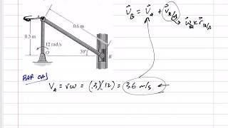 Dynamics  Rigid Body relative velocity example 4 [upl. by Olivia]