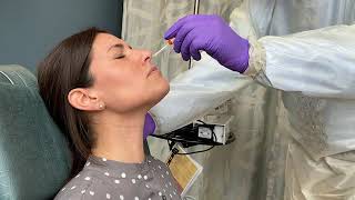 How to take nasopharyngeal swab sample for COVID19 [upl. by Kirwin]