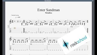 Enter Sandman Hot Rocks Rockschool Grade 2 Guitar [upl. by Ycak857]