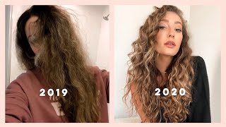 My wavycurly hair routine ♡ 2B2C curls [upl. by Wynny946]