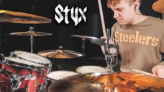 Renegade  STYX Drum Cover age 13 [upl. by Aierb]