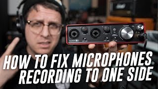 Microphone Only Recording Left Channel Solution FAQ Series [upl. by Eirbua]