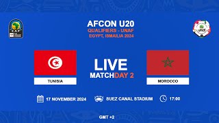 U20 AFCON 2025 Qualifiers  UNAF  TUNISIA VS MOROCCO [upl. by Anirbed]