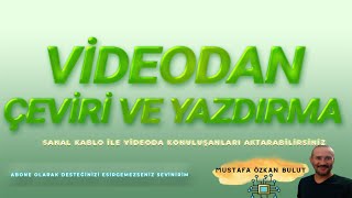 VİDEODAN ÇEVİRİ YAPMA video dilini Türkçeye çevirme [upl. by Coppinger931]