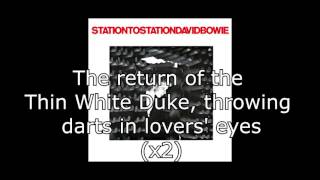 Station to Station  David Bowie  Lyrics [upl. by Vandervelde]