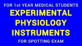 EXPERIMENTAL INSTRUMENTS  AMPHIBIAN LAB  PHYSIOLOGY [upl. by Tanny]