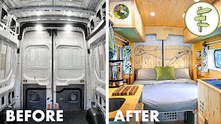 FULL DIY VAN BUILD from Start to Finish  Our Epic Van Life Conversion [upl. by Arahk581]