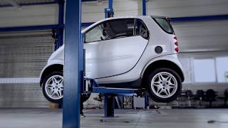 Lifting Safely Series 2 SMART Car Nussbaum Two Post Lift [upl. by Ahsael]