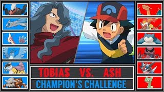 Best Ash vs Tobias Pokémon SunMoon  Champions Challenge [upl. by Xxam948]