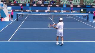 Fabrice Santoro warms up for last match [upl. by Lyn162]