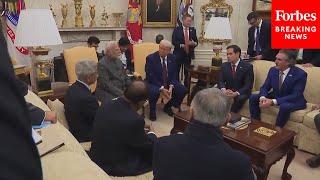 BREAKING NEWS Trump Indias Modi Take Multiple Questions From Reporters In The Oval Office [upl. by Riess]