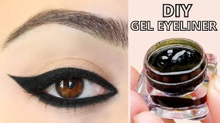 HOW TO MAKE KAJAL or EYELINER at home without Beeswax Charcoal  Smudge Free Long Lasting Black [upl. by Souvaine]