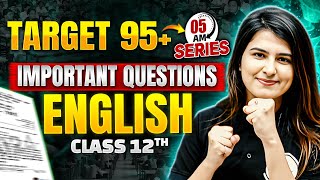 MP Board Class 12th English Important Questions for 2025 Exam🔥 5 AM Series  MP Board Wallah [upl. by Hales]