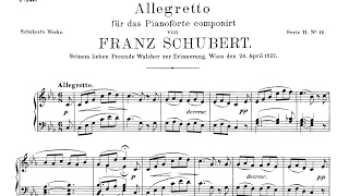 Schubert  Allegretto in C minor D915  with score [upl. by Trill704]