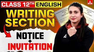 Class 12 English Writing Section Notice  Invitation  By Rubaika Maam [upl. by Anaujik]