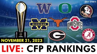 College Football Playoff Top 25 Rankings 2023 LIVE [upl. by Ennaeilsel]