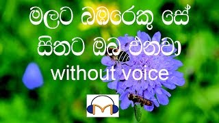 Malata Bambareku Se Karaoke without voice මලට බඹරෙකු සේ [upl. by Etteuqram]