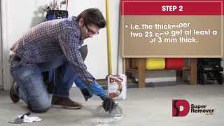 Super Remover Instructions to remove Paint from Concrete [upl. by Aerdnaz]