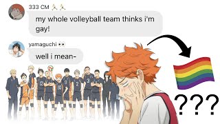 Haikyuu Texting  Karasuno thinks Hinata is gay  Kagehina [upl. by Tail]