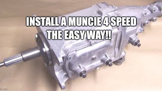 Installing a Muncie 4 Speed behind a Big Block Chevy Leave the Bellhousing on the engine easy way [upl. by Nellad]