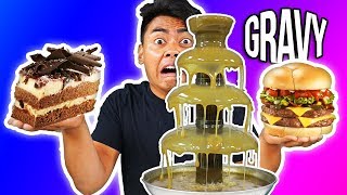 GRAVY FONDUE CHALLENGE [upl. by Lehcor]