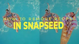 HOW TO REMOVE PEOPLE IN SNAPSEED IN 3 STEPS [upl. by Barcellona791]