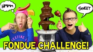 CHOCOLATE FONDUE CHALLENGE [upl. by Aidnama4]