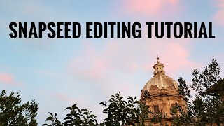 Snapseed Editing Tutorial  Complete guide in 15 minutes [upl. by Nesnaj]