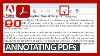 Annotating PDFs  Acrobat for Educators [upl. by Aikahs]