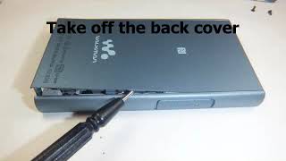 How to take apart a SONY Walkman NWA45 NWA46 NWA47 and change battery [upl. by Galvin]