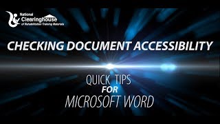 Checking Document Accessibility in Word [upl. by Iver]