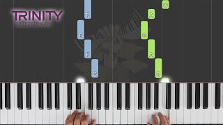 Allegretto  TRINITY Piano Initial Grade 20212023  Synthesia Piano tutorial [upl. by Urissa236]