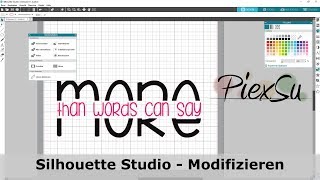 Formen und Schriften Modifizieren in Silhouette Studio  PiexSu [upl. by Aderf]