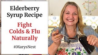 Homemade Elderberry Syrup Recipe  A Natural Home Remedy For Colds and Flu [upl. by Eded677]