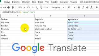 Google Translate Kolay Çeviri E Tablolar [upl. by Elfreda]