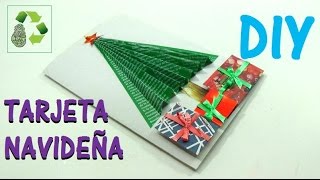 DIY TARJETA NAVIDEÑA RECICLAJE Ecobrisa [upl. by Damarra74]