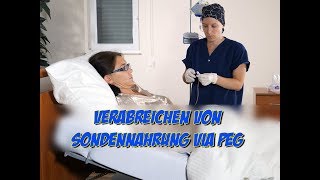 Verabreichen von Sondennahrung via PEG [upl. by Akena957]