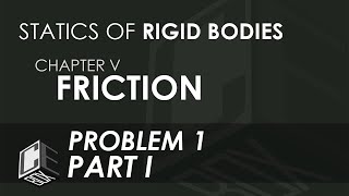 Statics of Rigid Bodies Chapter V Friction Prob 1 Part I Philippines [upl. by Pauline513]