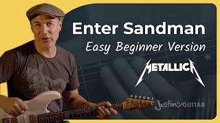 Enter Sandman Guitar Lesson  Metallica  Easy Riff [upl. by Avuha]