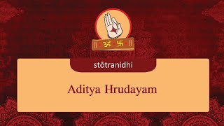 Aditya Hrudayam  Stotra Nidhi [upl. by Fletch]