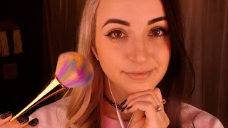 ASMR  Brushing and Tracing Your Facial Features  Soft Whispers for Sleep [upl. by Ellyn95]