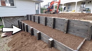 Build a Retaining Wall FINISHED Part 3 [upl. by Cote32]