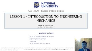 Statics of Rigid Bodies  Introduction to Engineering Mechanics [upl. by Nellad954]