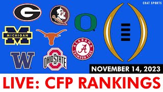 College Football Playoff Top 25 Rankings 2023 LIVE [upl. by Athalia]