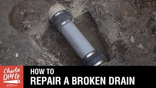 How to Repair a Broken Clay Drainage Pipe [upl. by Torrlow]