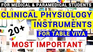 CLINICAL PHYSIOLOGY INSTRUMENTS  CLINICAL LAB  PHYSIOLOGY PRACTICALS [upl. by Ecnarepmet]