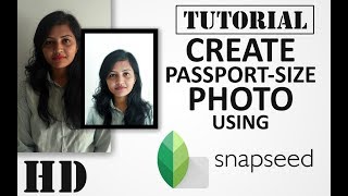 Make Passportsize Photo using Snapseed in 5 minutes TUTORIAL [upl. by Gemperle677]