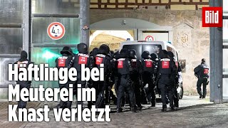 Gefängnismeuterei Polizei stürmt Knast in Thüringen  JVA Untermaßfeld [upl. by Yenreit]